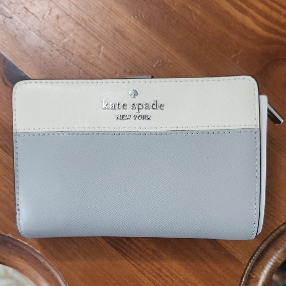 Kate Spade MADISON Colorblock Saffano Leather Wallet NWT